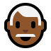 👨🏾‍🦳 man: medium-dark skin tone, white hair display on Windows